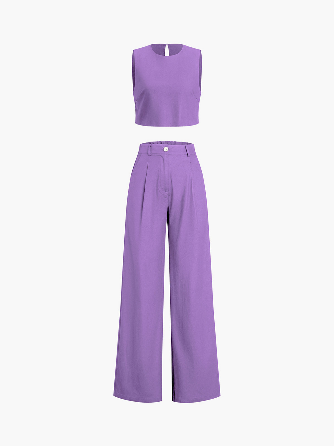 Dima | Boho Twee-Delige Set Met Broek | Wijd Uitlopende Broek | Casual Crop Top