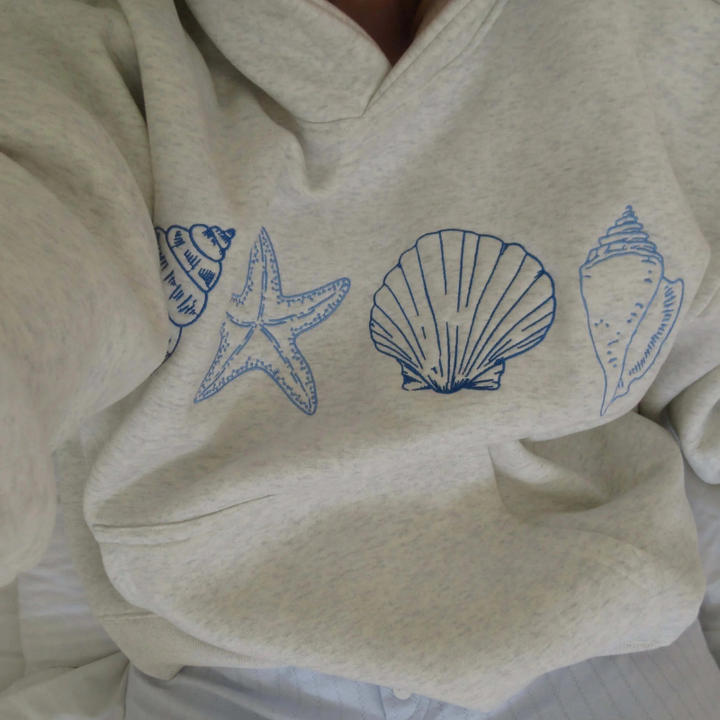 Aria | Dames Hoodie Met Schelpenprint
