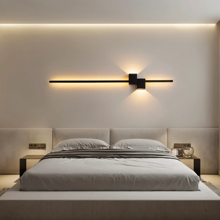 Demor | Luxe Wandlamp | Minimalistische Zwarte LED Wandverlichting