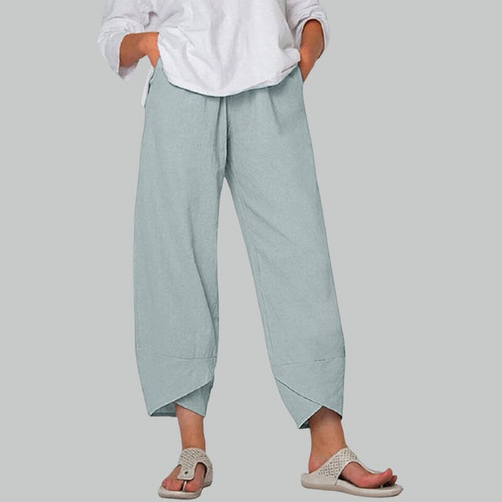 Elvira | Dames Broek | Lichte Katoenen en Linnen Vrouwen Zomer Comfort