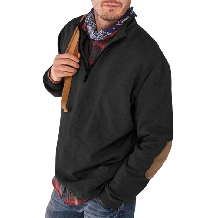 Dylan | Casual Heren Trui | Relaxed Fit | Zacht Gebreid | Halve Rits