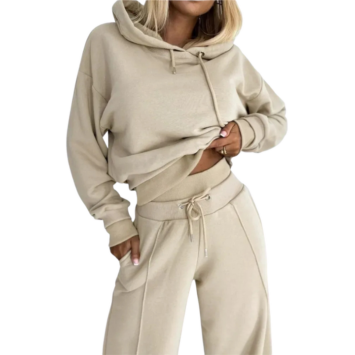 Delma | Trendy Dames Loungeset | Relaxed Fit | Hoodie En Broek Met Trekkoord