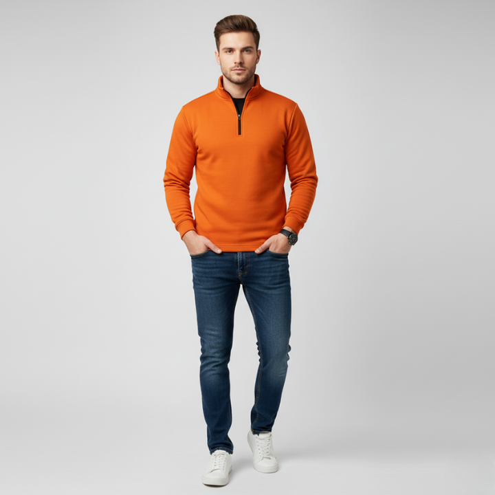 Alfonso | Heren Truien | Trui met Rits Heren | Comfortabel & Casual