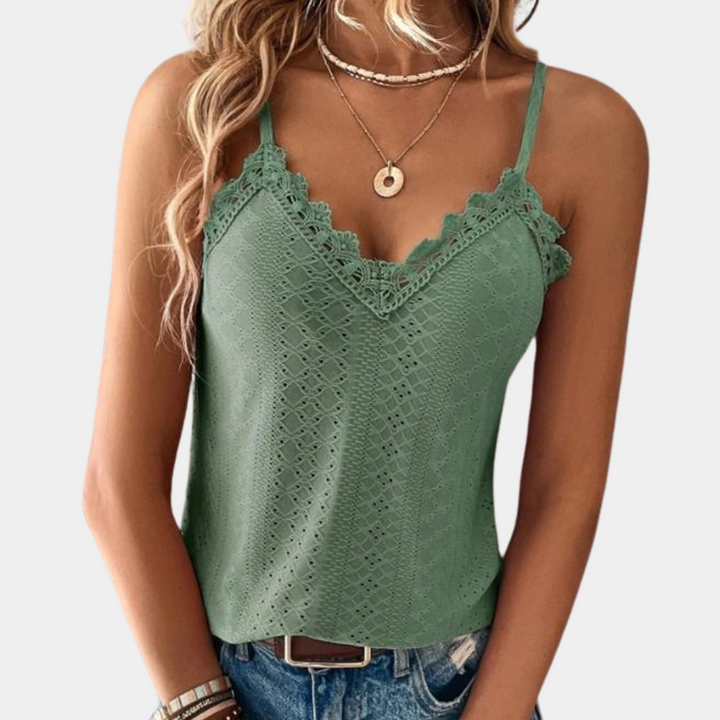 Mosha | Stijlvolle Zomerse Dames Top Met V-Hals | Licht En Elegant