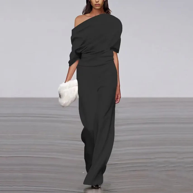 Silva | Elegante Dames Jumpsuit Met Enkelrijshalslijn
