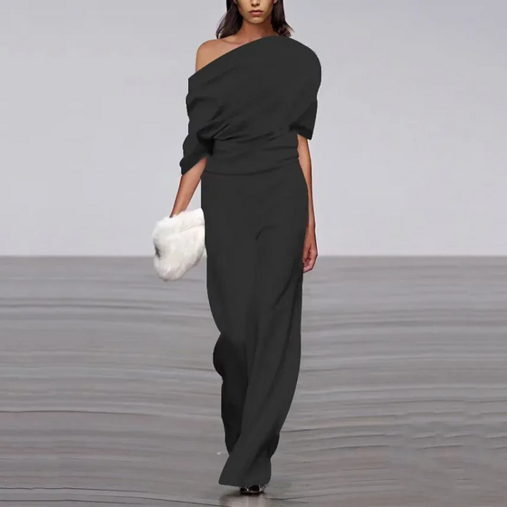Silva | Elegante Dames Jumpsuit Met Enkelrijshalslijn