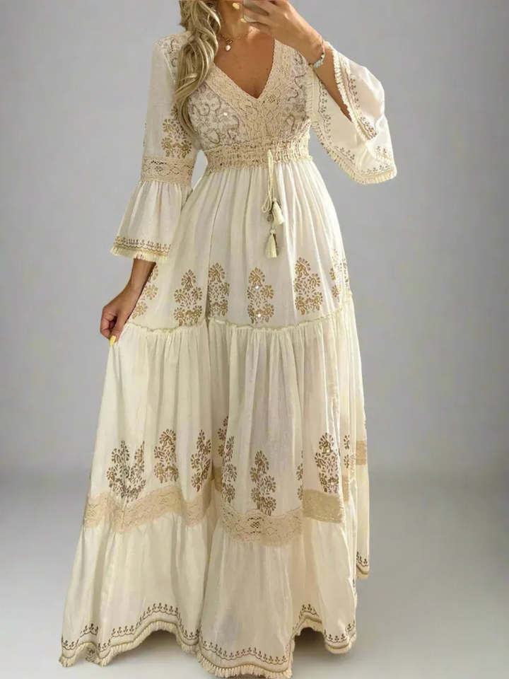 Elsa | Lange Dames Boho-Jurk | Luchtige Pasvorm
