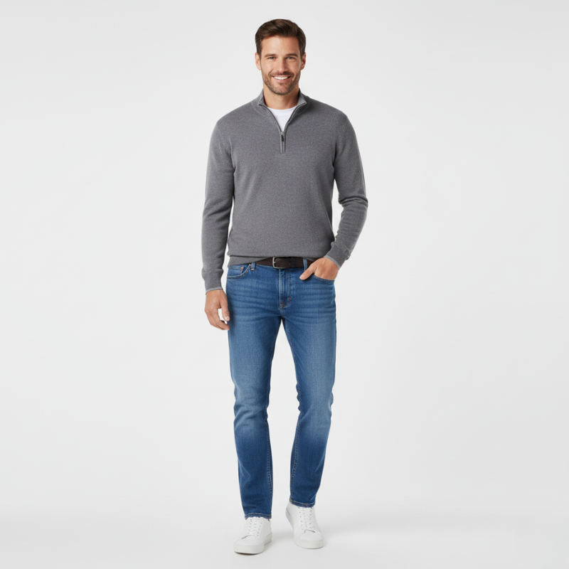 Acoire - Heren Trui - Trui met Rits - Trendy & Comfortabel - Casual Outfit