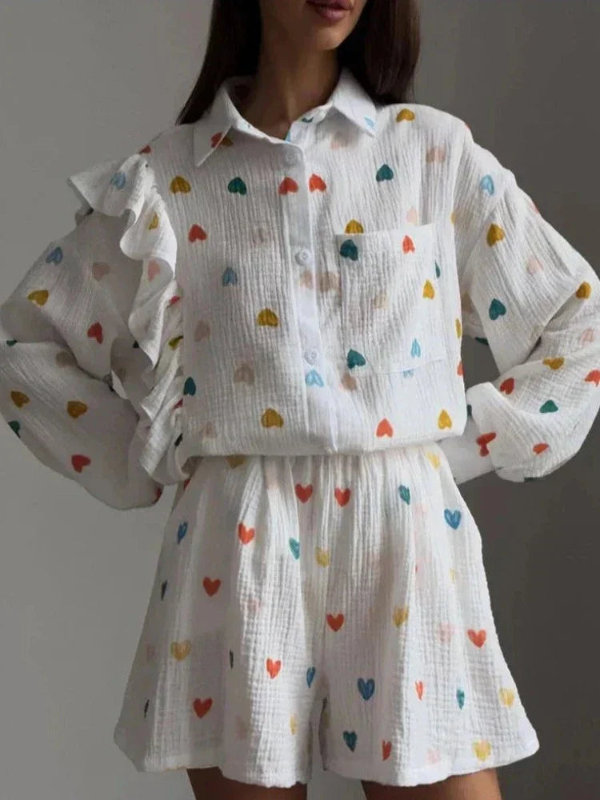 Twinkle | Co-Ord Set | Vrolijk En Comfortabel | Hartjesprint