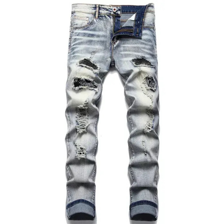 Salih | Trendy Heren Broek | Gescheurde Jeans