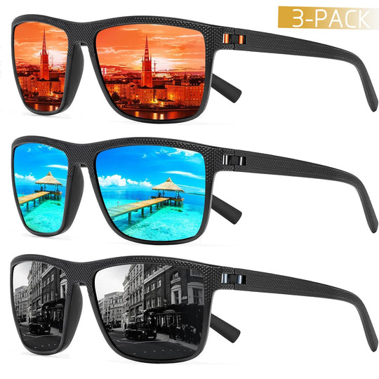 ShineShields | Gepolariseerde Zonnebril 3-Pack | Ultieme Uv-Bescherming