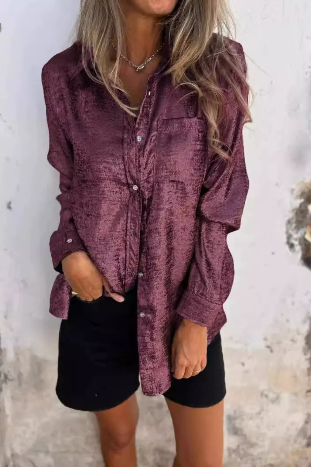 Josie | Chique Metallic Blouse | Dames Top