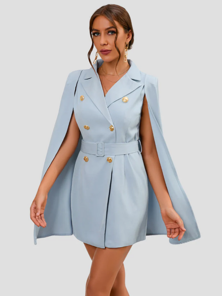 Sabina | Elegante Cape Blazer Jurk Voor Dames