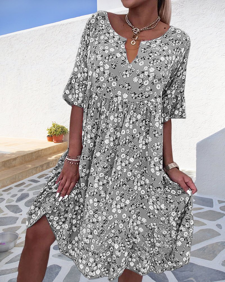 Maxima | Dames Zomerjurk met Bloemenprint | Trendy Vrouwen Jurk