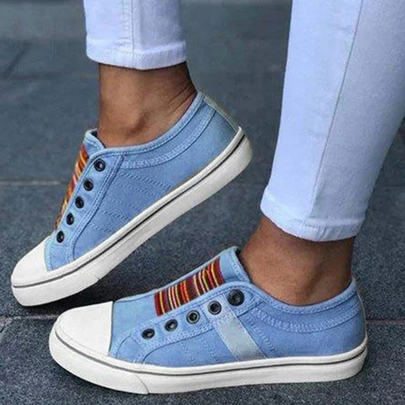 Mia | Trendy Dames Sneakers | Stijlvolle Slip-On Canvas Schoenen