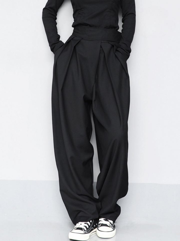 Filss | Trendy Dames Broek | Wijde Pijpen Broek Met Klittenbandsluiting