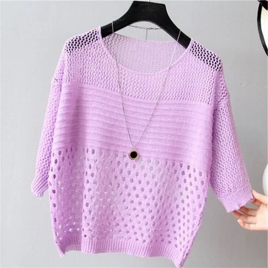 Marie | Dames Gebreide Zomer Slingtop | Elegante Shirt Top voor Vrouwen