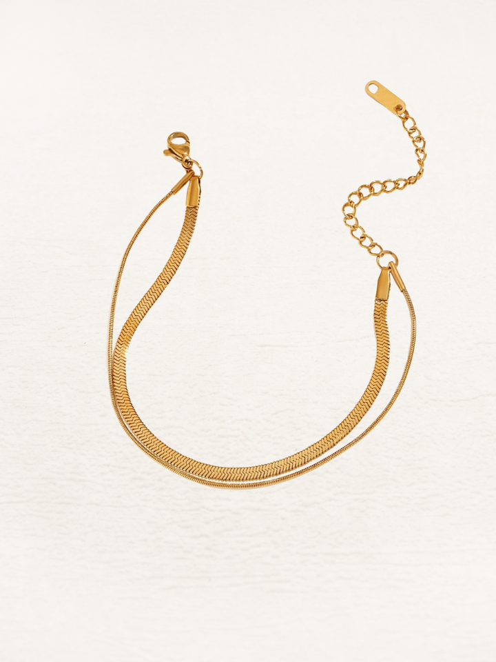 Zulli | Dames Gelaagde Snake Chain Armband Goud voor Vrouwen