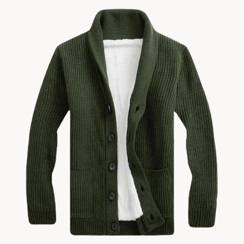 Delta | Fleece Sjaalkraag Cardigan Trui Voor Heren
