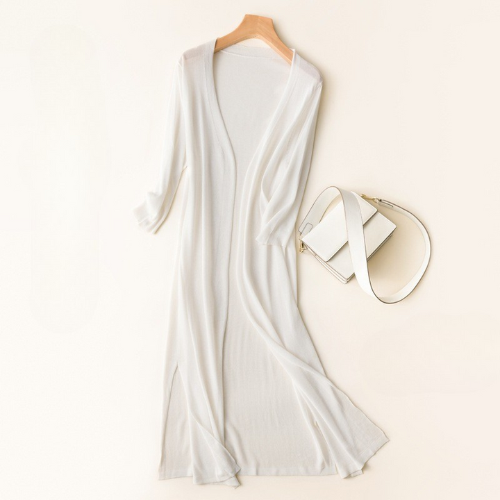Melissa | Dames Lange Vest | Elegant en Lichtgewicht Zomer Cardigan voor Vrouwen