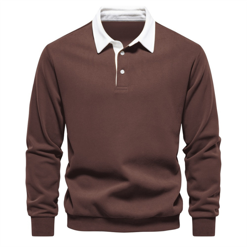 Don | Stijvolle Polo Trui Met Lange Mouwen | Heren Pullover Sweater