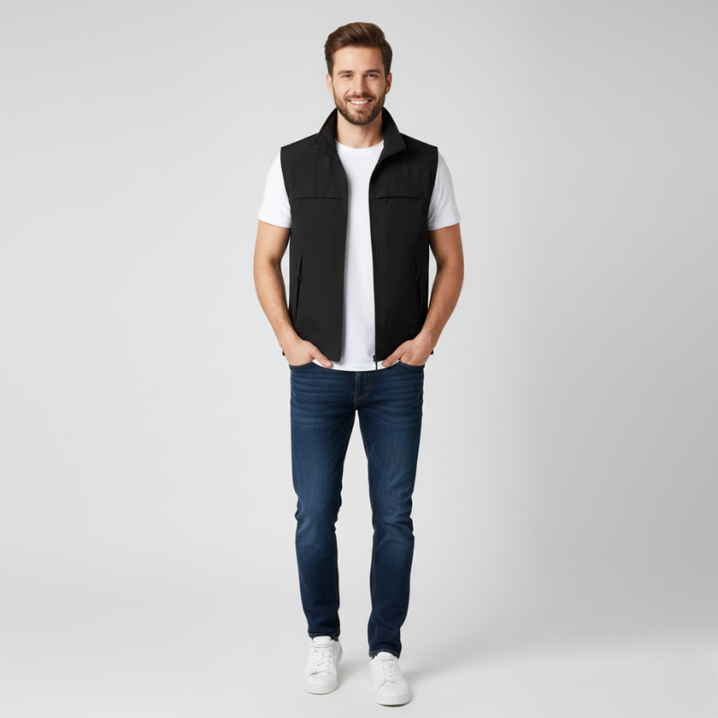 Benny | Heren Stijlvolle Gilet met Rits voor Mannen