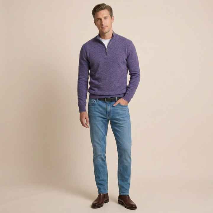 Sorata | Heren Merinowollen V-Hals Trui | Klassiek Elegant