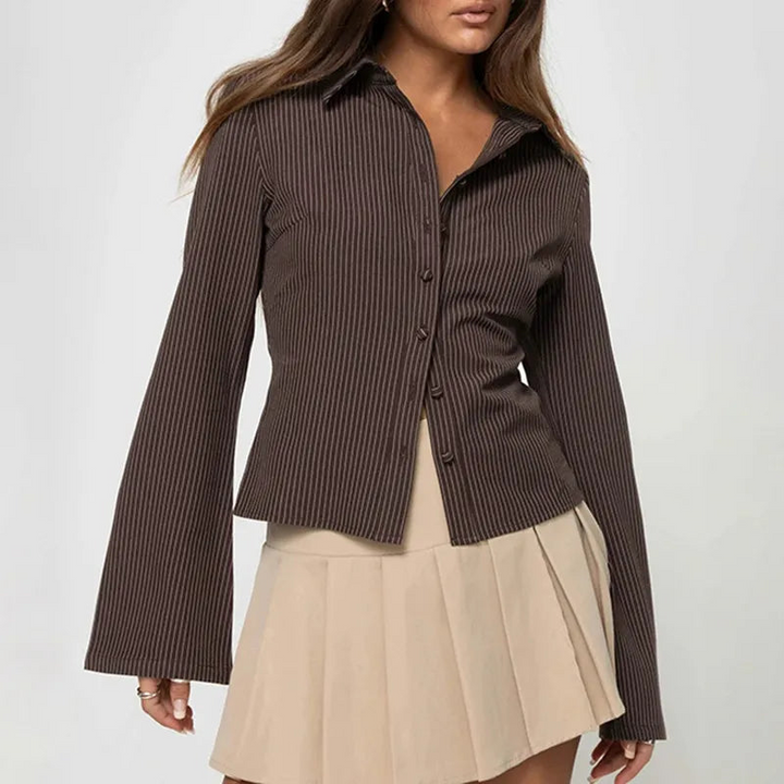 Eves | Elegante Retro Dames Blouse | Klassieke Kraag
