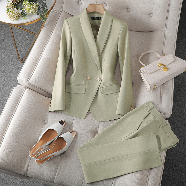 Smaha | Zakelijke Dames Set | Stijlvolle Blazer En Broek Set Voor Vrouwen