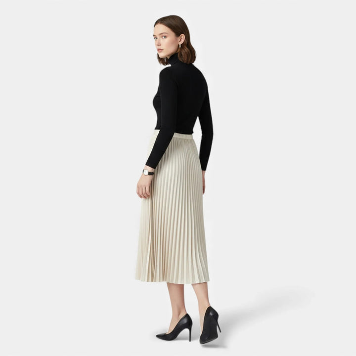 Sorata | Dames Plissé Rok – Elegante Bruintinten