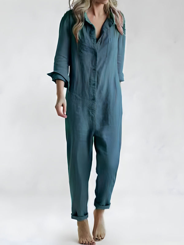 Emily | Stijlvolle En Comfortabele Groene Dames Jumpsuit | Flatterende Silhouet