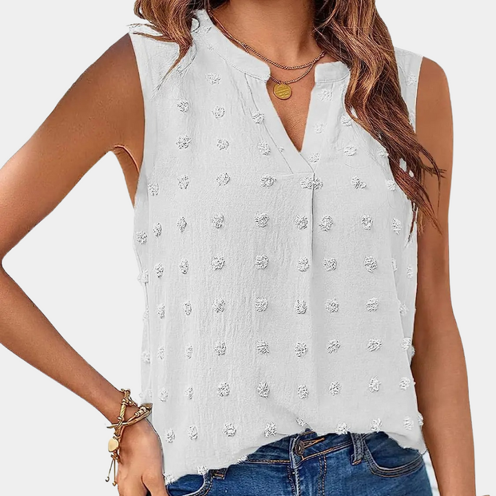 Sibel | Dames Shirt | Casual Mouwloos Zomer Top Shirt voor Vrouwen