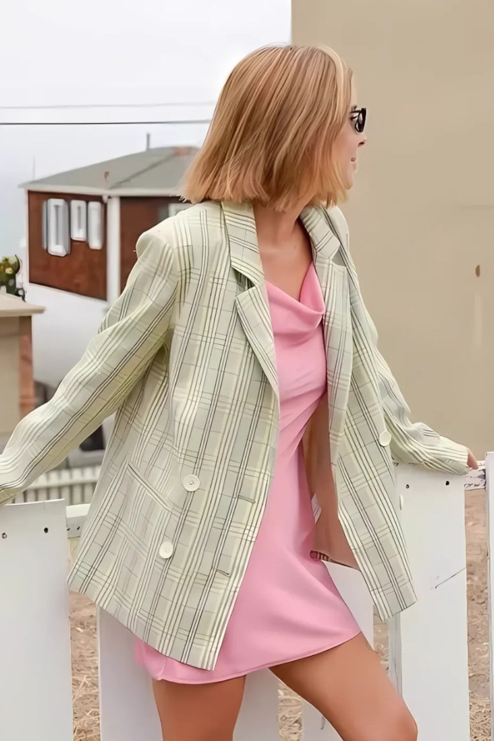 Ziggi | Dames Geruite Blazer | Klassieke & Nette Jas voor Vrouwen