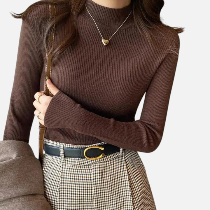 Sorata | Dames Vintage Mock Neck Trui