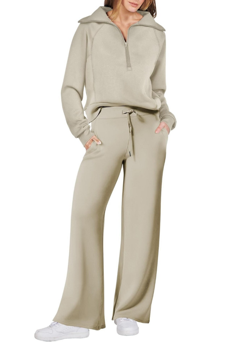 Ashley | Zip & Relax Tweedelige Dames Set met Lange Mouwen | Comfortabel