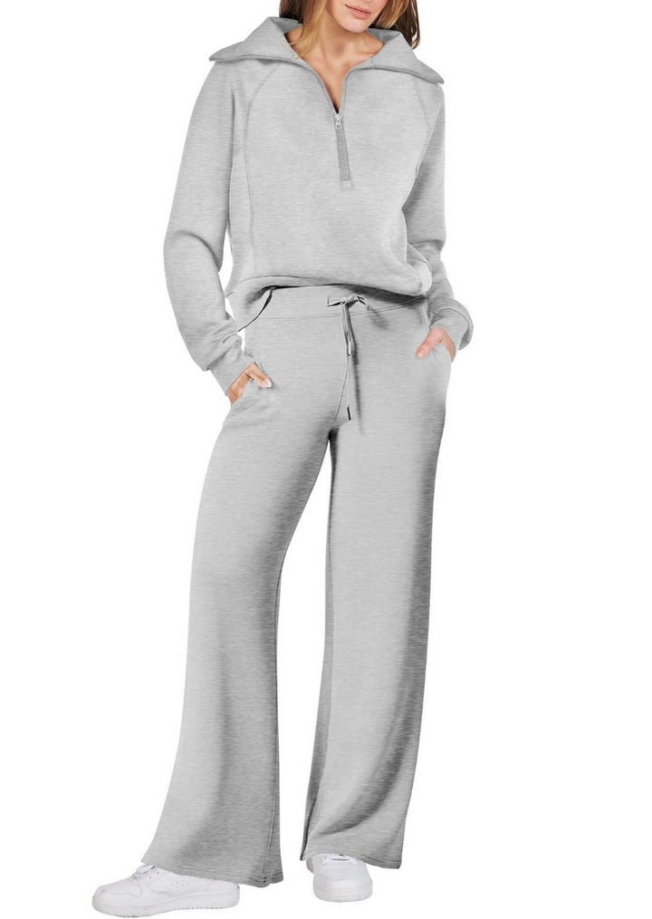 Ashley | Zip & Relax Tweedelige Dames Set met Lange Mouwen | Comfortabel