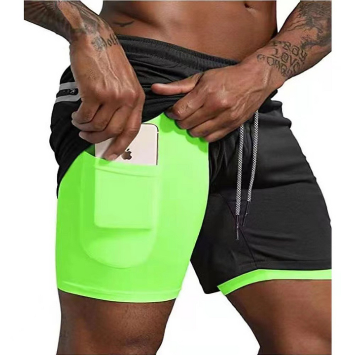Arwin | Heren Hardloop Sport Shorts | Korte Broek Met Dubbele Laag