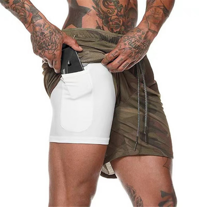 Arwin | Heren Hardloop Sport Shorts | Korte Broek Met Dubbele Laag