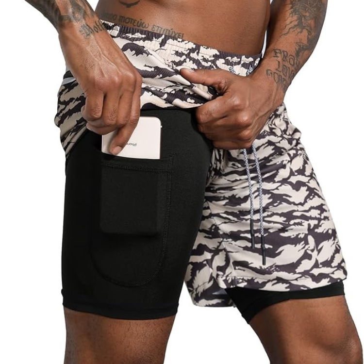Arwin | Heren Hardloop Sport Shorts | Korte Broek Met Dubbele Laag