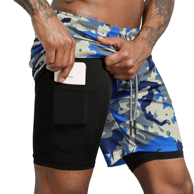 Arwin | Heren Hardloop Sport Shorts | Korte Broek Met Dubbele Laag