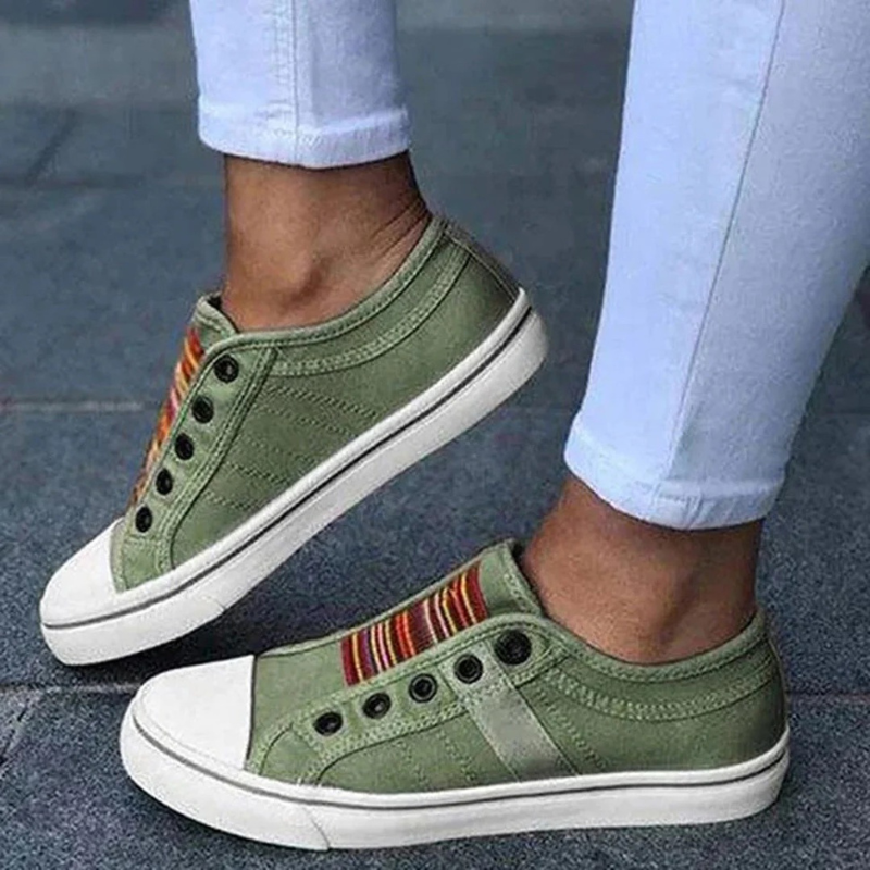 Mia | Trendy Dames Sneakers | Stijlvolle Slip-On Canvas Schoenen