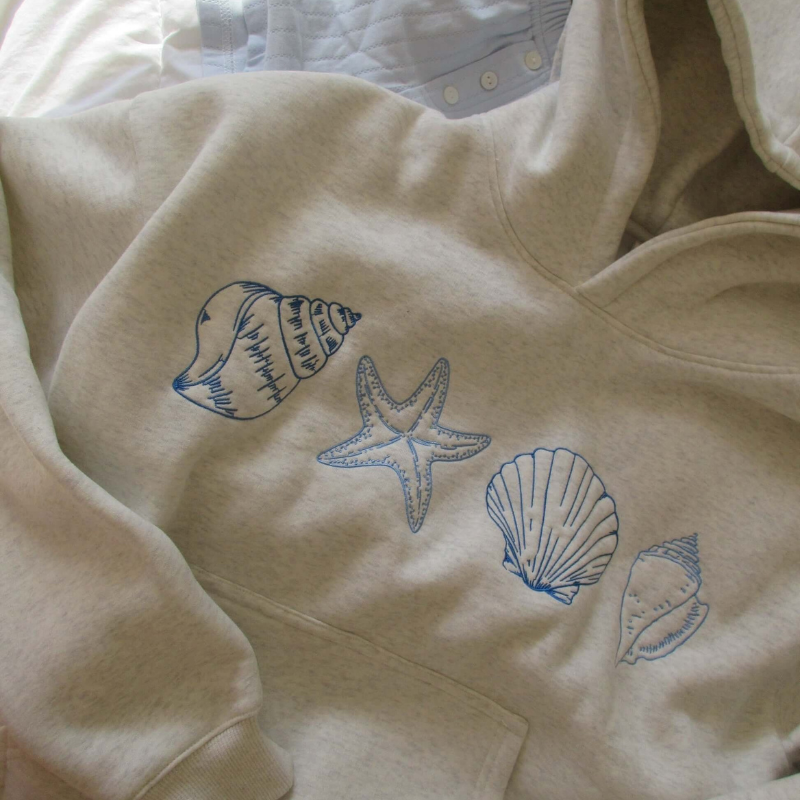 Aria | Dames Hoodie Met Schelpenprint