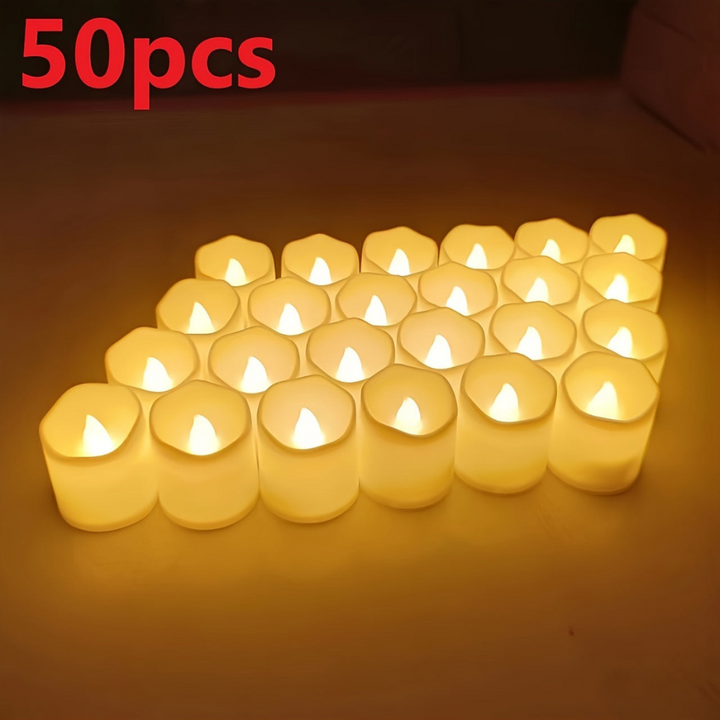 Flameless LED Kaarsen | Batterij-Aangedreven Knipperende Theelichtjes