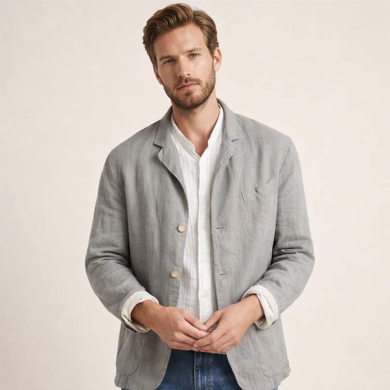 Sorata | Heren Linnen Blazer | Lichtgewicht Shirt | Moderne Elegantie