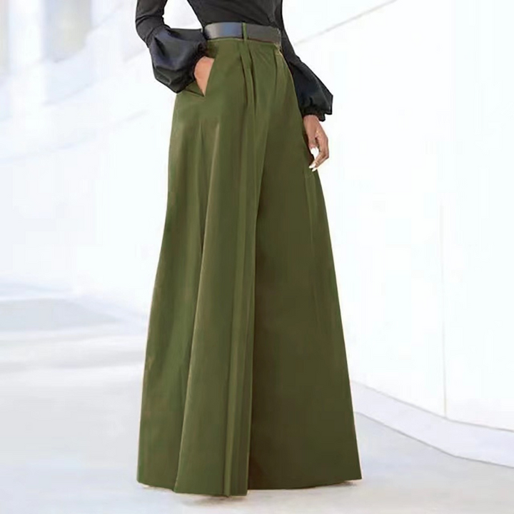 Nora | Dames Effen Broek Met Wijde Pijpen | Comfortabele & Moderne Design