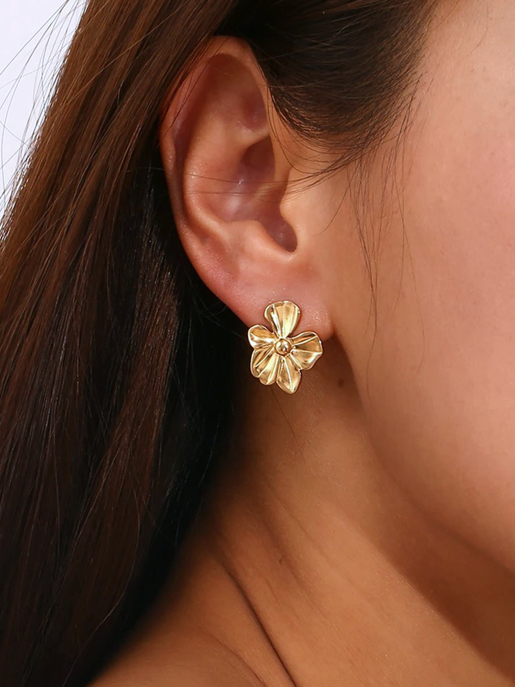 Zoella | Elegante Gouden Bloemen Oorbellen | Tijdloze Look