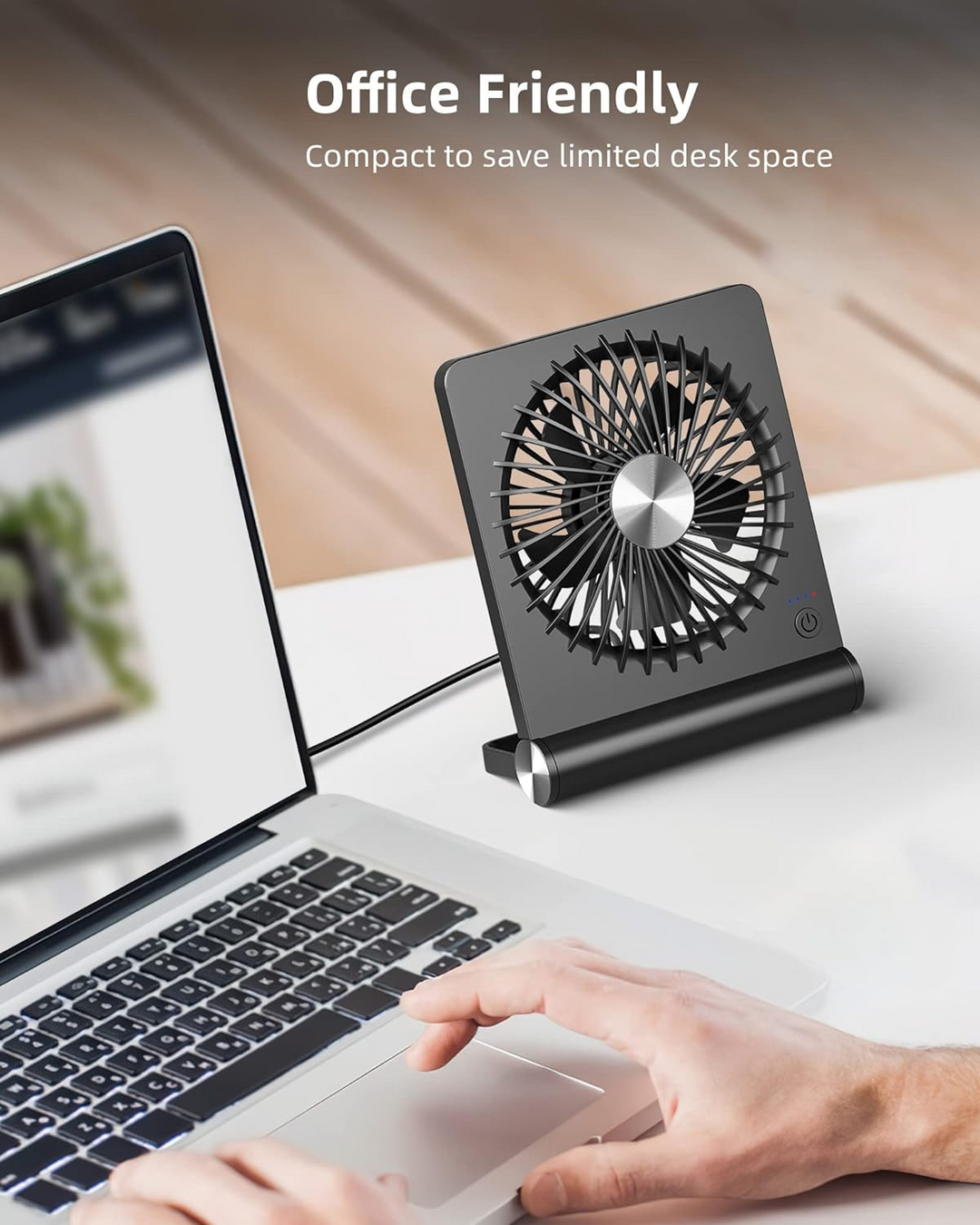Starker | Stille Kleine Tafelventilator | Draagbare En Opvouwbare Ontwerp