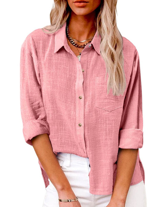 Zoella | Stijlvolle Dames Blouse | Met Lange Mouwen En Zakken