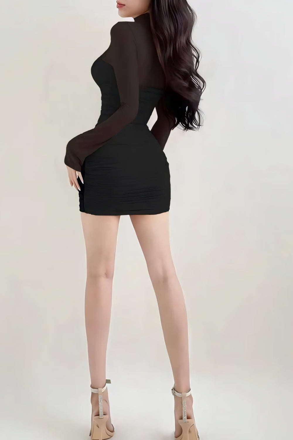 Margot | Dames Zwarte Bodycon Mini Jurk | Elegante Vrouwen Jurk