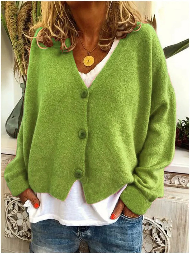 Bente | Comfortabele V-Hals Cardigan | Dames Sweater | Jumper Vest | Zachte Stof